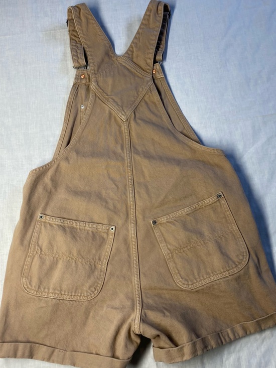 Old Navy Tan Overalls with Front Bib - Picture 3 of 3